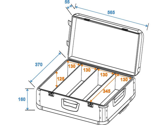 ROADINGER CD-Case schwarz 120 CDs mit Trolley