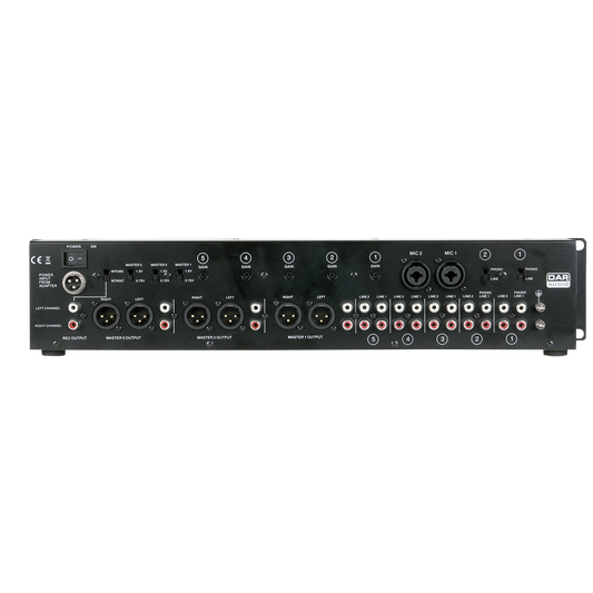 DAP IMIX-7.3 7 Kanäle - 2HE - Mischer für die Festinstallation - 3 Zonen