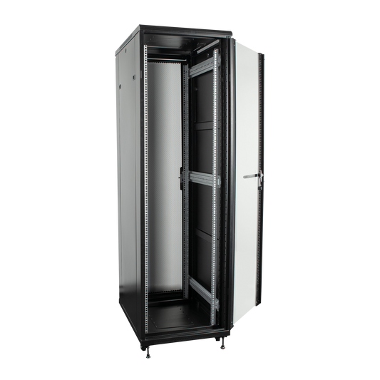 Server Rack 22 HE Netzwerkschrank mit Glastür