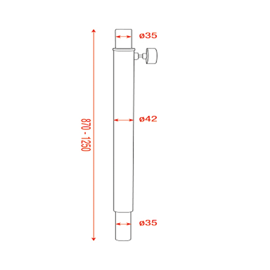 Showgear Distanzstange Maximallast 50 kg - 35 mm